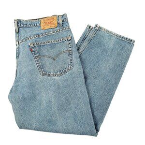 Vintage Levi's 550 Jeans Men Relaxed Tapered Legs Light Wash Y2K 42X30 (40x30)